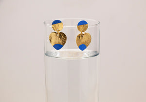 Blue Heart Earrings