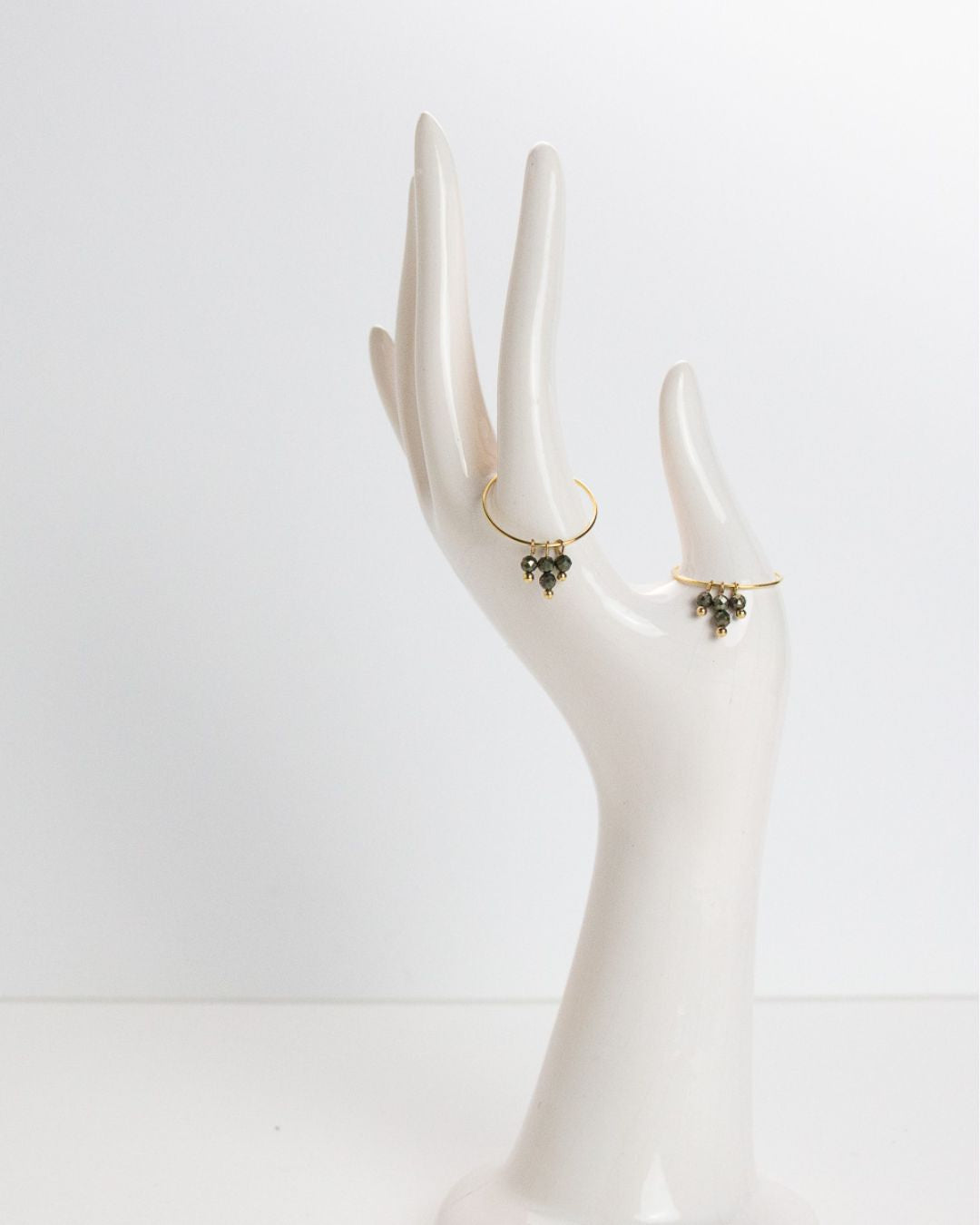 Pyrite Beads Hoops