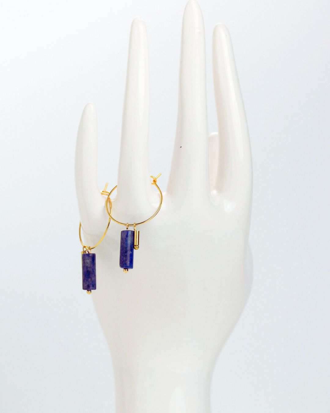 Lapiz Lazuli hoops