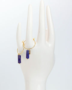 Lapiz Lazuli hoops