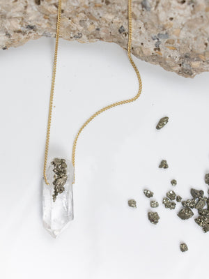 Pyrite Crystal Necklace