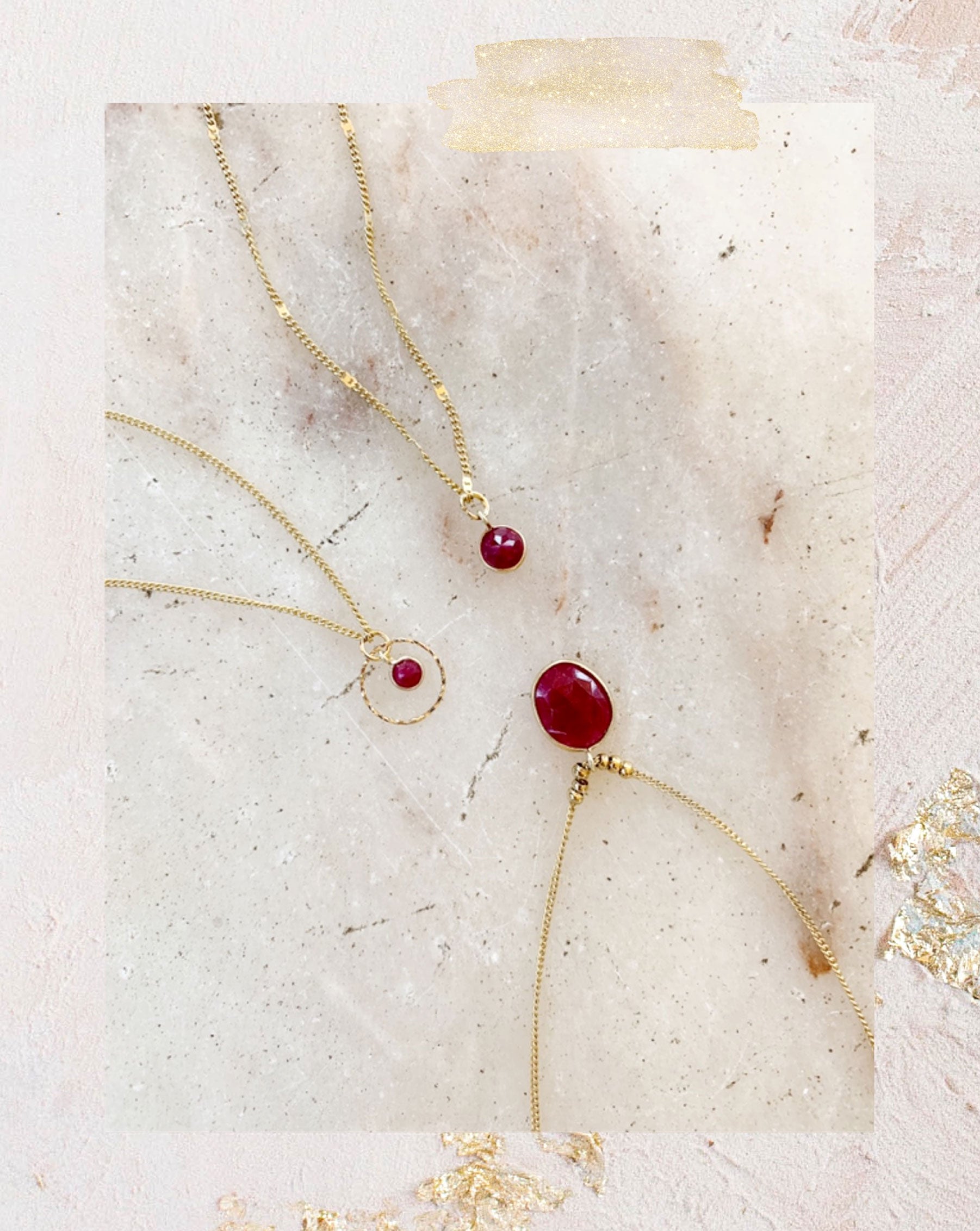 Stone & Beads Red Agate Necklace